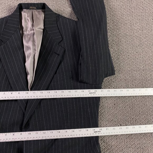 Hart Schaffner Marx Gold Trumpeter Suit Men's Jacket 40R Pants 33x27.5 Gray - Picture 7 of 16